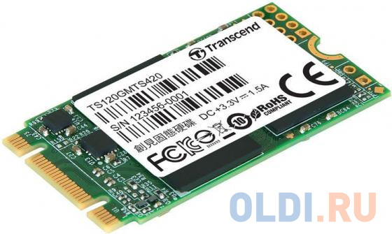 Твердотельный накопитель SSD M.2 120Gb Transcend MTS420 Read 560Mb/s Write 500mb/s SATAIII TS120GMTS
