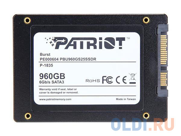 SSD накопитель Patriot PBU960GS25SSDR 960 Gb SATA-III фото