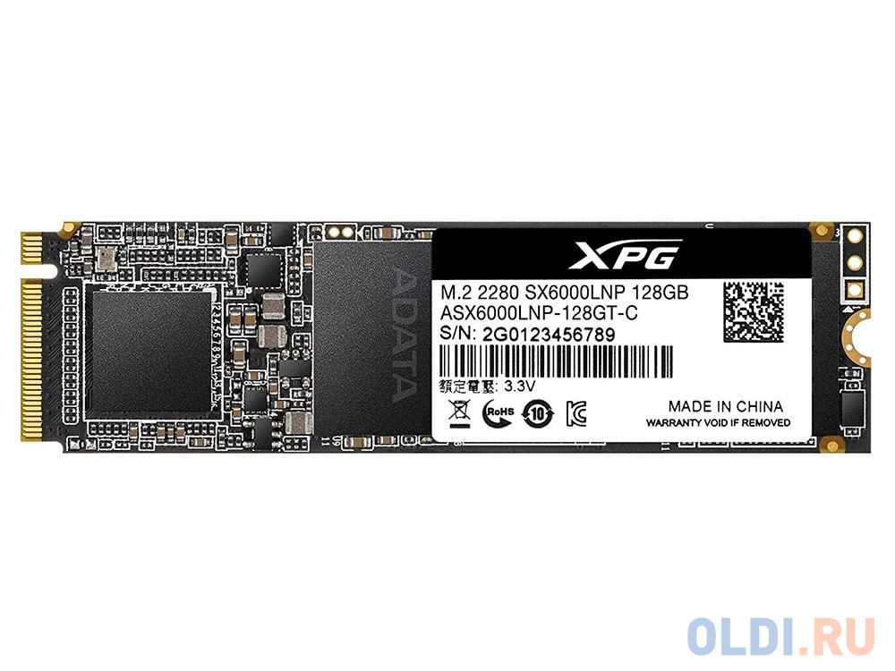 SSD накопитель A-Data XPG SX6000 Lite 128 Gb PCI-E 3.0 x2 ssd накопитель a data xpg blade s70 1 tb pci e 4 0 х4