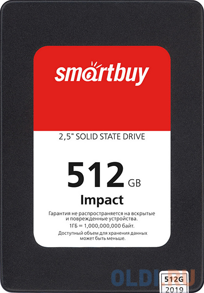 

Твердотельный накопитель SSD 2.5" 512GB Smartbuy Impact 512GB SATA3 PS3112 DRAM 3D TLC (SBSSD-512GT-PH12-25S3)