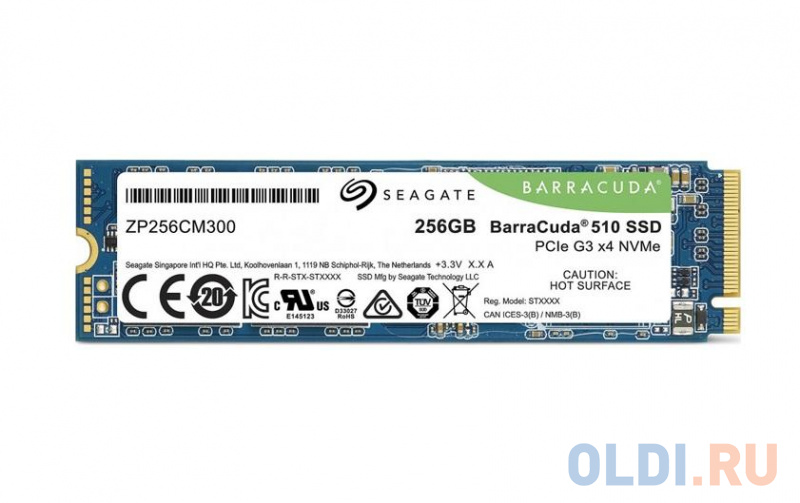 

Твердотельный накопитель SSD M.2 2280 256Gb Seagate Original BarraCuda 510 PCI-Ex4 (ZP256CM30041)