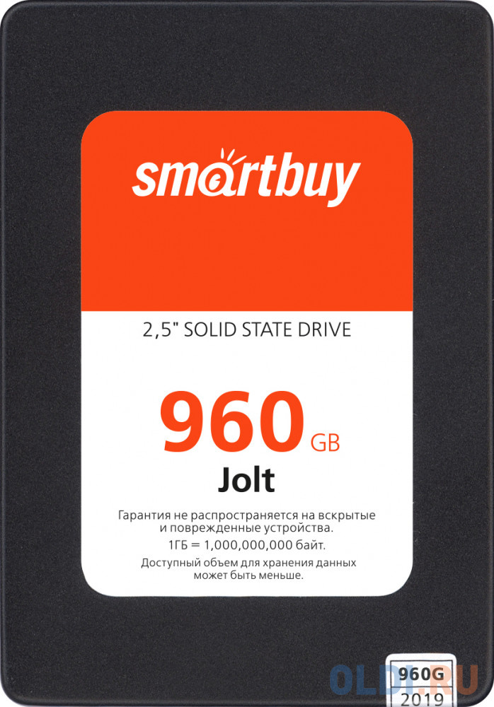 

Твердотельный накопитель SSD 2.5" 960 Gb Smart Buy SB960GB-JLT-25SAT3 Read 550Mb/s Write 490Mb/s 3D NAND TLC