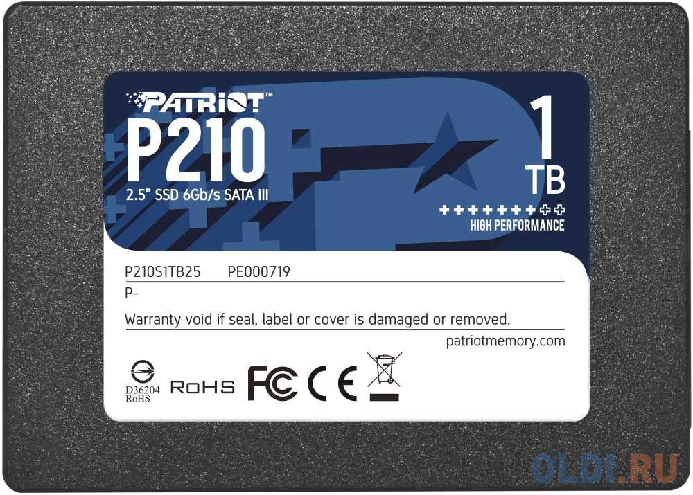 SSD накопитель Patriot P210S1TB25 1 Tb SATA-III накопитель patriot sata iii 128gb p210s128g25 p210 2 5 p210s128g25