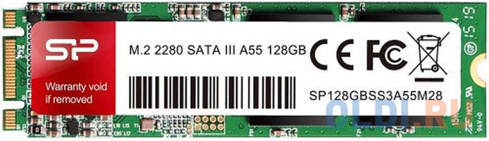 SSD накопитель Silicon Power A55 128 Gb SATA-III SP128GBSS3A55M28 ssd накопитель silicon power ace a55 512 gb sata iii sp512gbss3a55s25