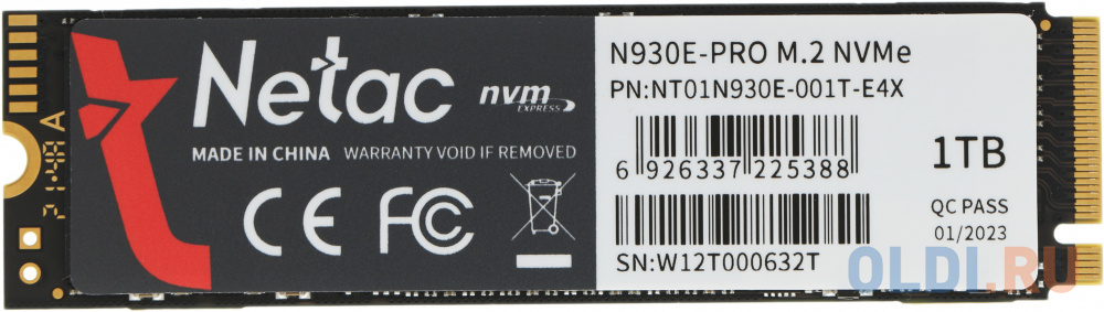SSD накопитель Netac N930E 1 Tb PCI-E 3.0 x4