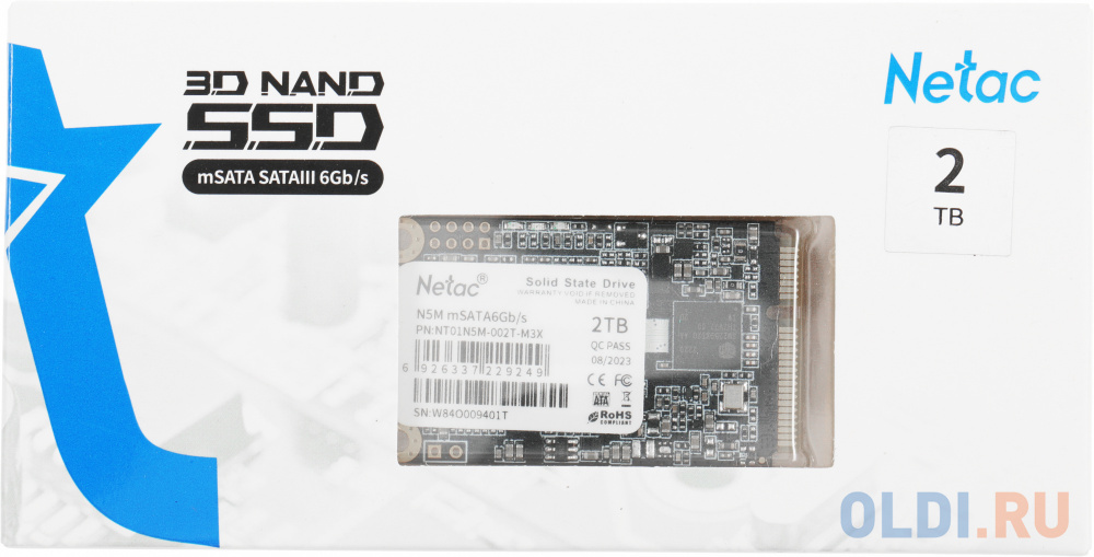 SSD накопитель Netac N5M Series 2 Tb SATA-III твердотельный накопитель ssd m 2 netac 2 0tb nv7000 t series nt01nv7000t 2t0 e4x retail pci e 4 0 x4 up to 7300 6700mbs 3d nand 1280tbw n