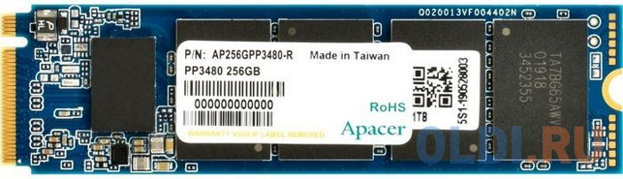 

Твердотельный накопитель SSD M.2 256 Gb Apacer AP256GPP3480-R Read 2300Mb/s Write 1200Mb/s 3D NAND TLC