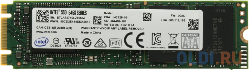 

Intel SSD 256Gb M.2 545s серия SSDSCKKW256G8XT
