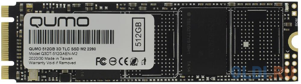 Твердотельный накопитель SSD M.2 512 Gb QUMO Q3DT-512GAEN-M2 Read 560Mb/s Write 540Mb/s 3D NAND TLC - фото 1