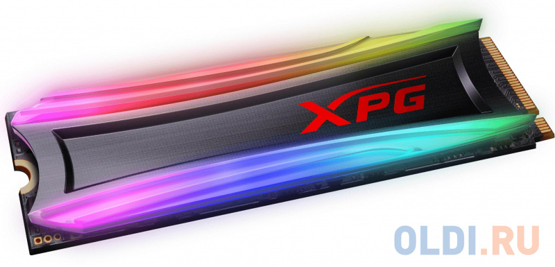 ADATA SPECTRIX S40G RGB SSD 2TB, 3D TLC, M.2 (2280), PCIe Gen 3.0 x4, NVMe, R3500/W1900, TBW 1280 AS40G-2TT-C - фото 2