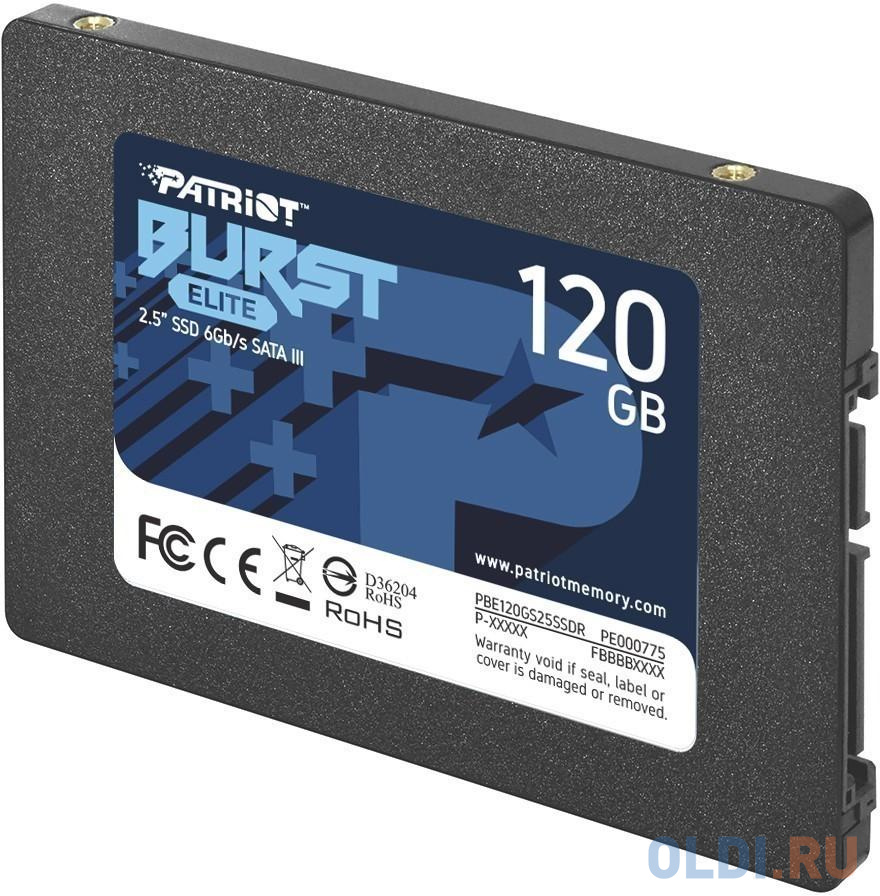 SSD накопитель Patriot Burst Elite 120 Gb SATA-III ssd накопитель patriot p210s1tb25 1 tb sata iii