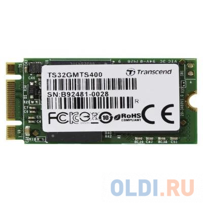 

Твердотельный накопитель Transcend MTS400S, M.2 (42 мм) SATA III, MLC, 32 Гб