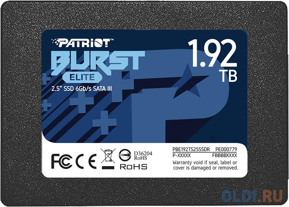 SSD накопитель Patriot Burst Elite 1.92 Tb SATA-III накопитель patriot sata iii 128gb p210s128g25 p210 2 5 p210s128g25
