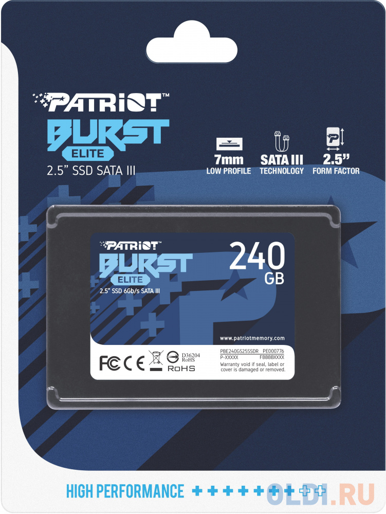 SSD накопитель Patriot Burst Elite 240 Gb SATA-III фото