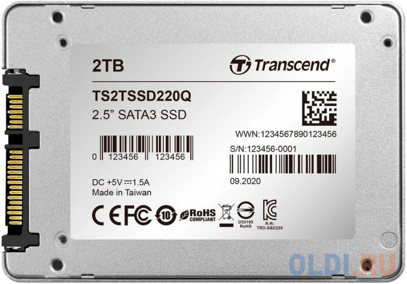 SSD накопитель Transcend SSD220Q 2 Tb SATA-III фото