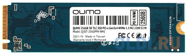Твердотельный накопитель SSD M.2 256 Gb QUMO Novation Read 2500Mb/s Write 1100Mb/s 3D NAND TLC Q3DT-256GPPH-NM2 - фото 1
