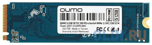 QUMO M.2 SSD 512GB Novation Q3DT-512GPPH-NM2 NVMe PCIe Gen3x4 NVMe 1.3 M2 2280 - фото 1