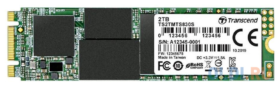 SSD накопитель Transcend 830S 2 Tb SATA-III TS2TMTS830S твердотельный диск 1tb transcend 425s m 2 2242 sata 3d tlc [r w 550 500 mb s]