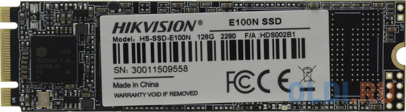 

128GB SSD накопитель Hikvision E100N M.2 2280 SATAIII 3D TLC 530/450 TBW40 3г/гар