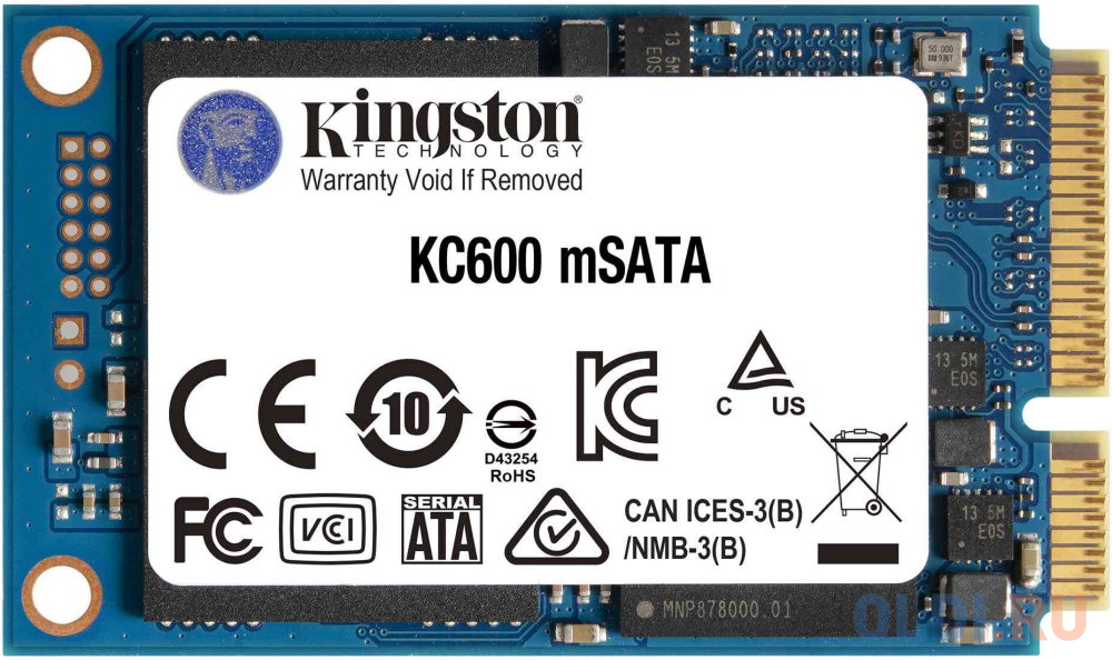 1024G SSD KC600 SATA3 mSATA  SKC600MS/1024G (316032) серверный ssd kingston dc600m 1920gb 2 5 7mm sata3 3d tlc r w 560 530mb s iops 94 000 78 000 tbw 3504 dwpd 1 sedc600m 1920g