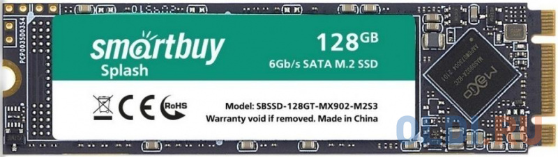 

Твердотельный накопитель SSD M.2 128 Gb Smart Buy SBSSD-128GT-MX902-M2S3 Read 560Mb/s Write 520Mb/s 3D NAND TLC