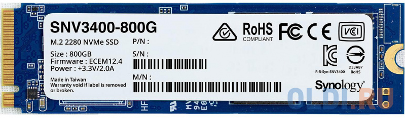 

SSD жесткий диск M.2 2280 800GB SNV3400-800G SYNOLOGY