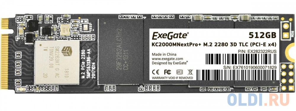 ExeGate SSD M.2 512GB Next Pro+ Series EX282322RUS exegate ssd m 2 240gb next pro series ex280465rus