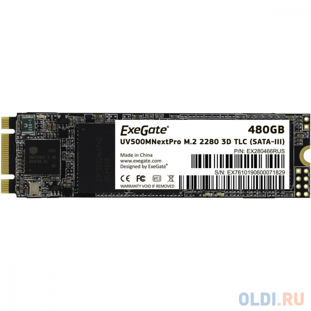 SSD накопитель Exegate UV500TS480 480 Gb SATA-III ssd накопитель exegate nextpro 256 gb pci e 3 0 x4
