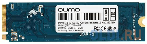 

Твердотельный накопитель SSD U.2 1 Tb QUMO Q3DT-1TPPH-NM2 Read 2500Mb/s Write 2000Mb/s 3D NAND TLC