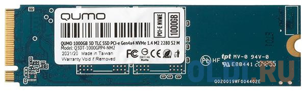 

Твердотельный накопитель SSD M.2 1 Tb QUMO Q3DT-1000GPP4-NM2 Read 3300Mb/s Write 3000Mb/s TLC