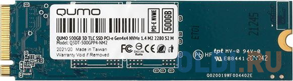 

QUMO M.2 SSD 500GB 4x4 NVMe 1.4 Novation TLC 3D Q3DT-500GPP4-NM2