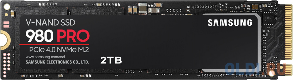 SSD накопитель Samsung 980 PRO Series 2 Tb PCI-E 4.0 х4 MZ-V8P2T0BW твердотельный накопитель ssd 2 5 kingspec 960gb p4 series p4 960 sata3 up to 570 560mbs 3d nand 200tbw