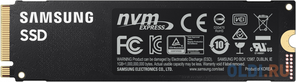 SSD накопитель Samsung 980 PRO Series 2 Tb PCI-E 4.0 х4 MZ-V8P2T0BW фото