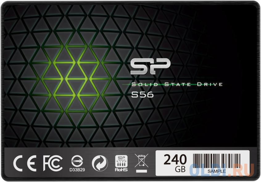 Твердотельный диск 240GB Silicon Power S56, 2.5", SATA III [R/W - 560/530 MB/s] TLC