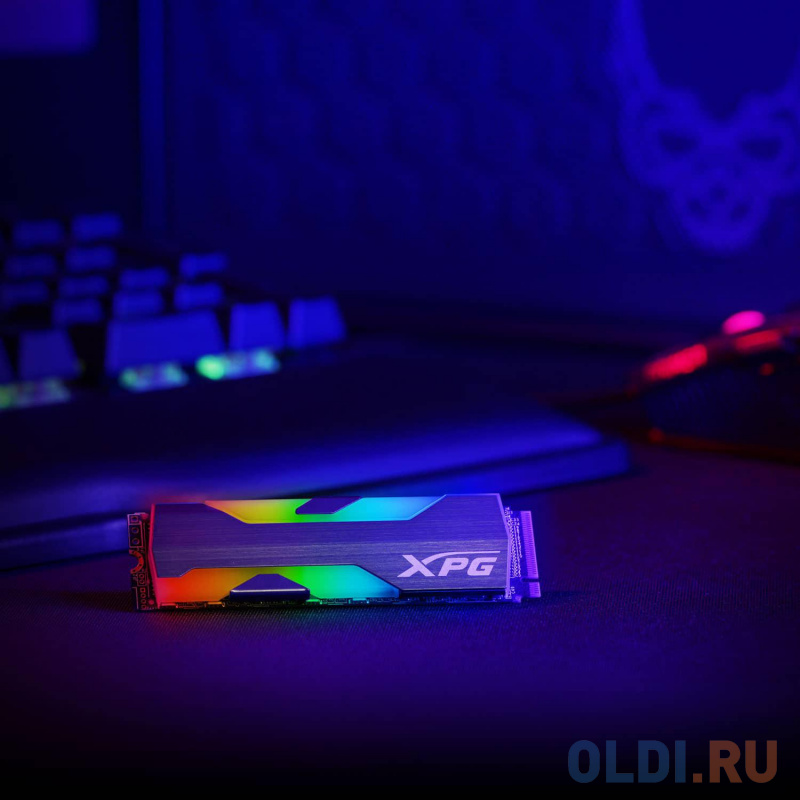 M.2 2280 1TB ADATA XPG SPECTRIX S20G RGB Client SSD [ASPECTRIXS20G-1T-C] PCIe Gen3x4 with NVMe, 2500/1800, IOPS 160/190K, MTBF 2M, 3D TLC, 600TBW, 0,3 фото