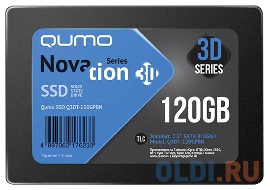 SSD накопитель QUMO Q3DT-120GSCY 120 Gb SATA-III Q3DT-120GSCY ssd накопитель qumo novation 3d 256 gb sata iii