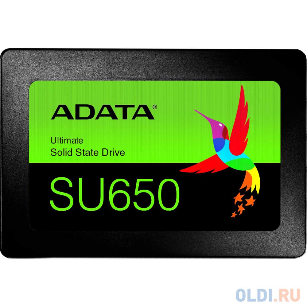 2.5&quot; 256GB ADATA SU650 Client SSD [ASU650SS-256GT-R] SATA 6Gb/s, 520/450, IOPS 40/75K, MTBF 2M, 3D NAND, DRAM less, 140TBW, 0,5DWPD, RTL {100 - фото 1