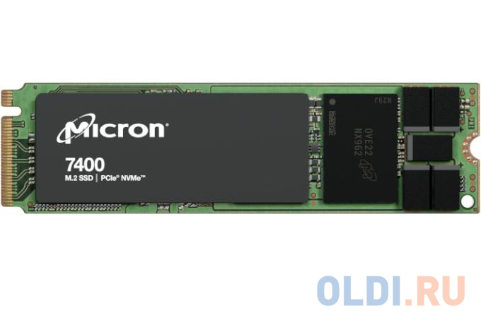 Micron 7400 PRO, 1920GB, SSD, M.2(22110), NVMe, PCIe 4.0 x4, 3D TLC, R/W 4400/2000MB/s, IOPs 420 000/85 000, 3500TBW, DWPD 1 (5 лет)