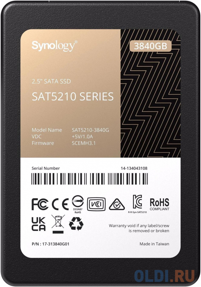 SSD   SATA2.5  3.84TB 6GB/S SAT5210-3840G SYNOLOGY