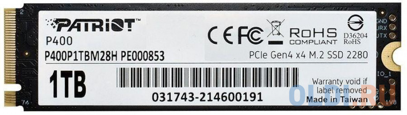 SSD накопитель Patriot P400 1 Tb PCI-E 4.0 х4 фото