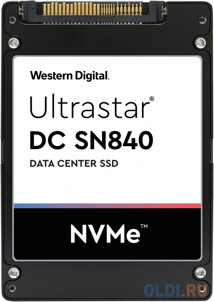 Твердотельный накопитель SSD Western Digital Ultrastar DC SN840 WUS4BA1A1DSP3X1 (0TS1881) SFF-15 TLC BICS4 15360GB PCIe NVMe RI-1DW/D SE твердотельный накопитель samsung ssd pm1733a 3840gb u 2 2 5 15mm nvme pcie 4 0 x4 dual port x2 v nand r w 7500 4100mb s iops 1 600 000