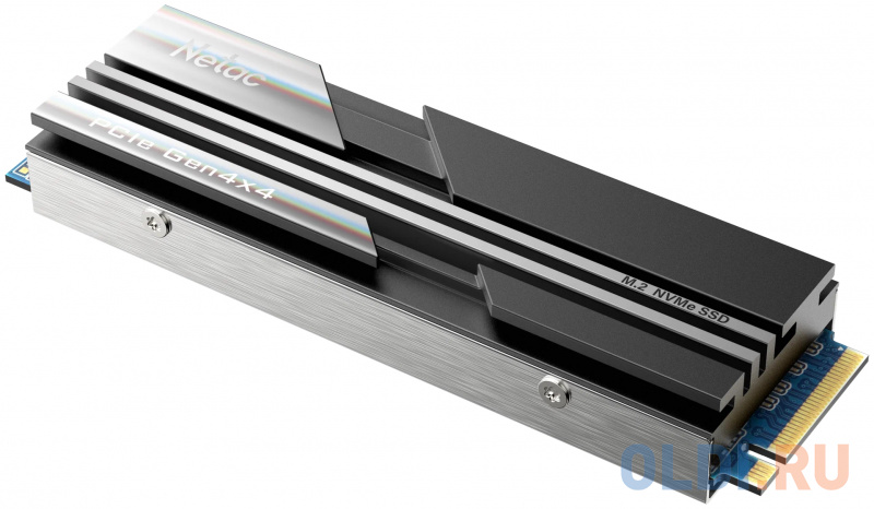 Твердотельный накопитель SSD M.2 Netac 500Gb NV5000 Series <NT01NV5000-500-E4X> Retail (PCI-E 4.0 x4, up to 5000/2500MBs, 3D NAND, 350TBW, NVMe, фото
