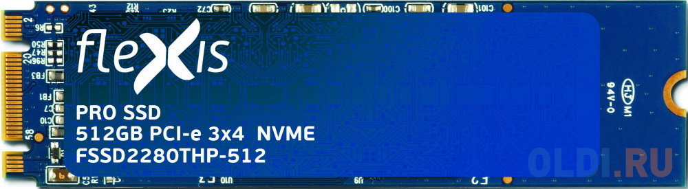 Твердотельный накопитель 512GB M.2 2280 PCIe, NVME, TLC, серия PRO, Flexis эра б0027821 рабочий фонарь rb 702 серия практик 7вт cob 3xaaa в комплект не входит крючок магнит