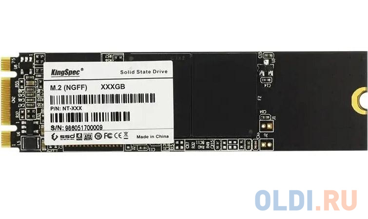 Накопитель SSD Kingspec SATA III 256Gb NT-256 M.2 2280 накопитель ssd kingspec pci e 3 0 512gb ne 512 m 2 2280