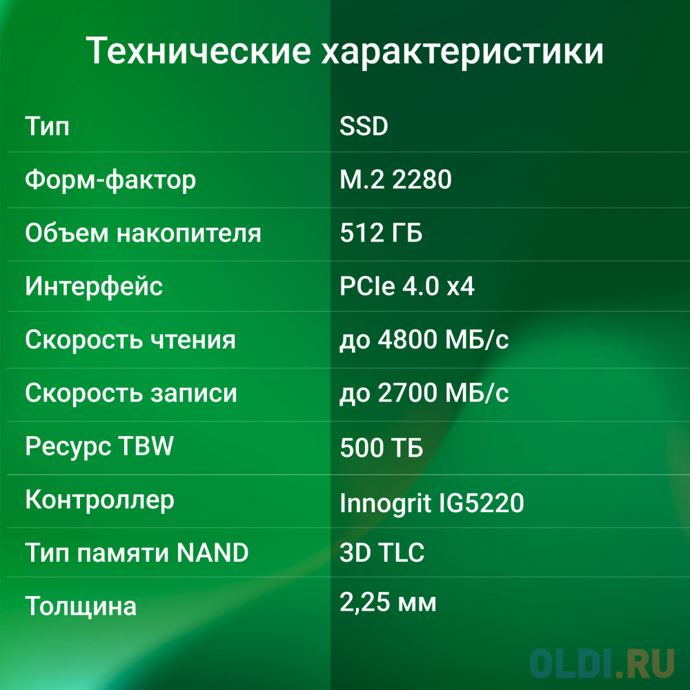 SSD накопитель Digma Meta G2 512 Gb PCI-E 4.0 х4 фото