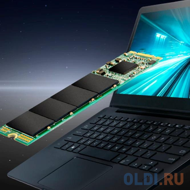 Твердотельный накопитель SSD M.2 Transcend 500Gb MTS825 <TS500GMTS825S> (SATA3, up to 530/480MBs, 3D NAND, 180TBW, 22x80mm) накопитель ssd transcend usb c 500gb ts500gesd380c темно зеленый