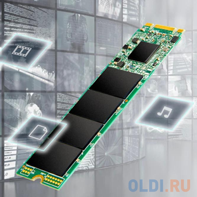 Твердотельный накопитель SSD M.2 Transcend 500Gb MTS825 <TS500GMTS825S> (SATA3, up to 530/480MBs, 3D NAND, 180TBW, 22x80mm) фото