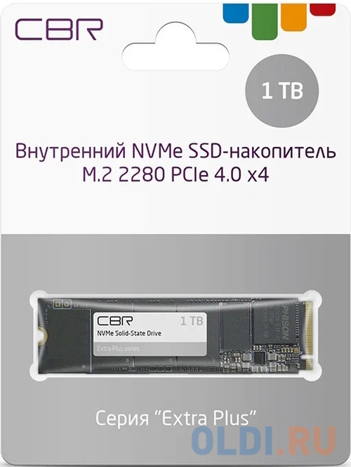CBR SSD-001TB-M.2-EP22, Внутренний SSD-накопитель, серия "Extra Plus", 1000 GB, M.2 2280, PCIe 4.0 x4, NVMe 1.4, Phison PS5018-E18, 3D TLC N фото