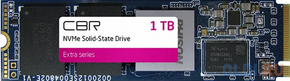 CBR SSD-001TB-M.2-EX22, Внутренний SSD-накопитель, серия "Extra", 1000 GB, M.2 2280, PCIe 4.0 x4, NVMe 1.3, Phison PS5016-E16, 3D TLC NAND,