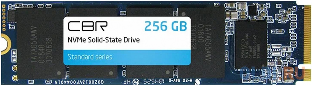 CBR SSD-256GB-M.2-ST22, Внутренний SSD-накопитель, серия Standard, 256 GB, M.2 2280, PCIe 3.0 x4, NVMe 1.3, Phison PS5013-E13T, 3D TLC NAN